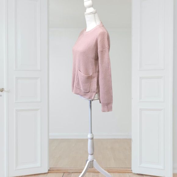 Madewell Ribbed Dropped Shoulder Sweater Wisteria, Sz XS - Picture 4 of 11